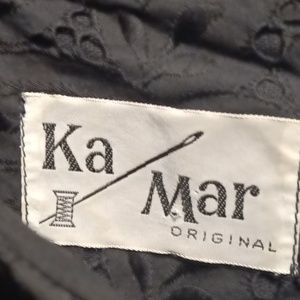 FINAL PRICE Ka Mar Original black s/s squared neckline 2-pc skirt suit